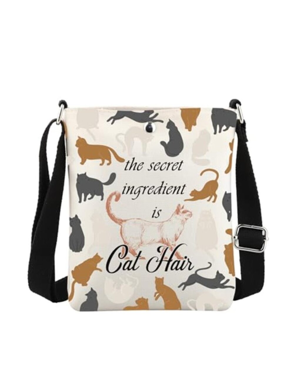 Cat Crossbody Bag Cat Lover Gifts the Secret Ingredient Is Cat Hair Cat